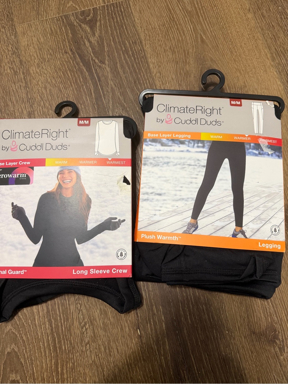 Cuddl Duds Black ClimateRight Base Layer Leggings